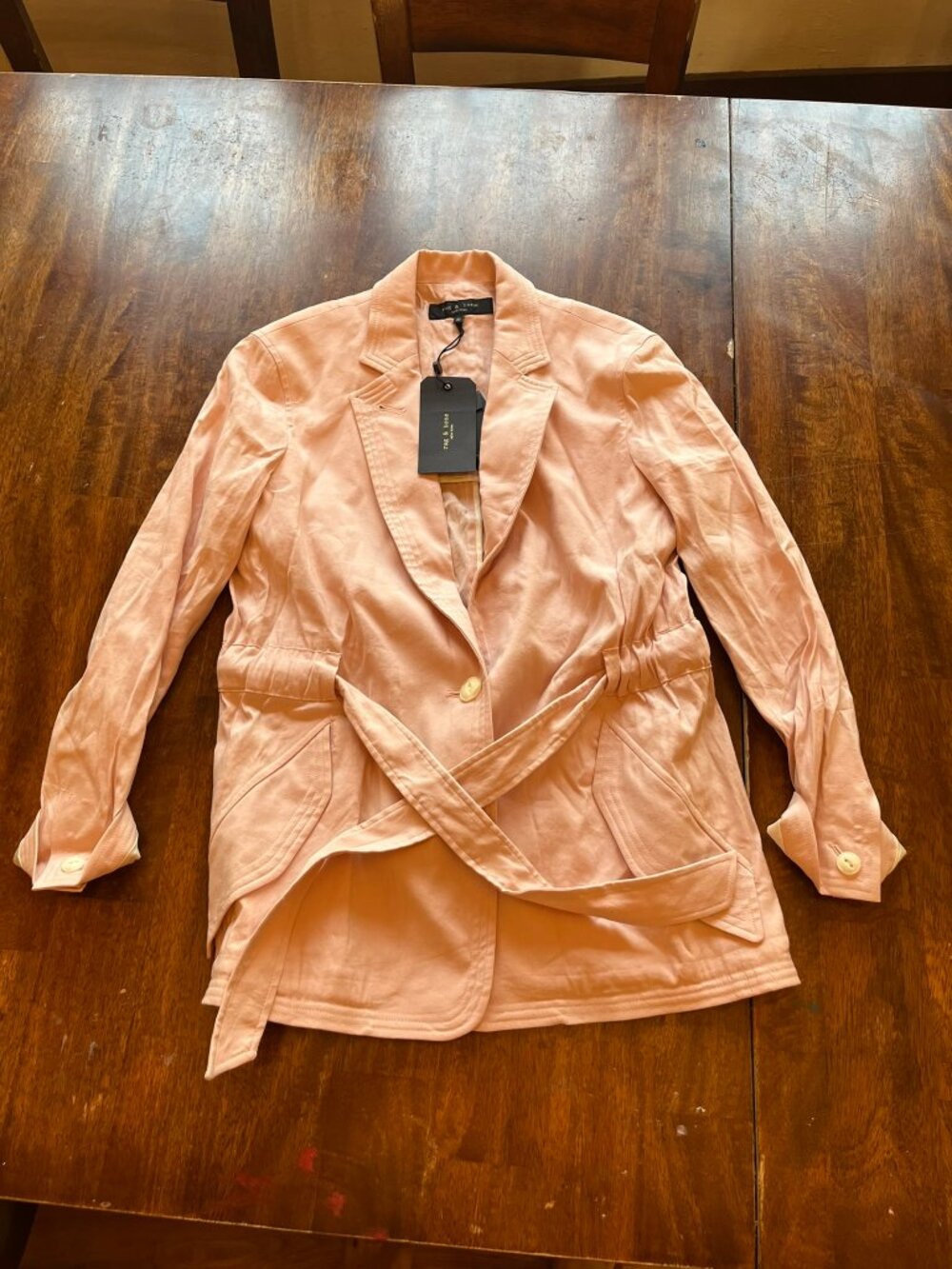 NWT rag & bone Cameron Blazer Mulberry Spritz Blush Pink Size 00